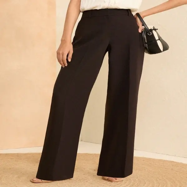 High-Waisted Wide Leg Trousers